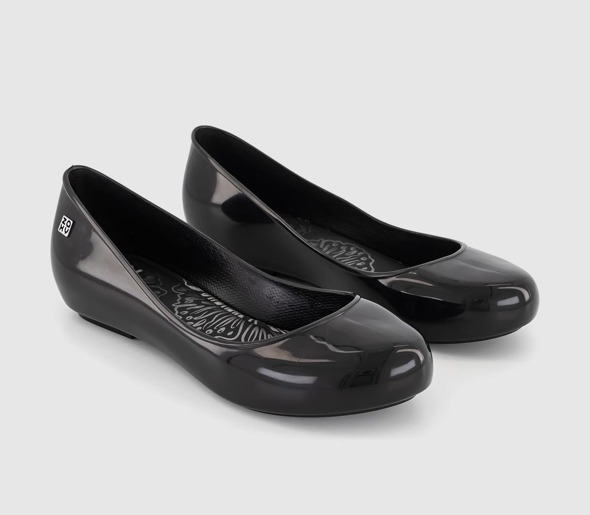 Zaxy Pop Classic Plain Black School Shoes and Accessories