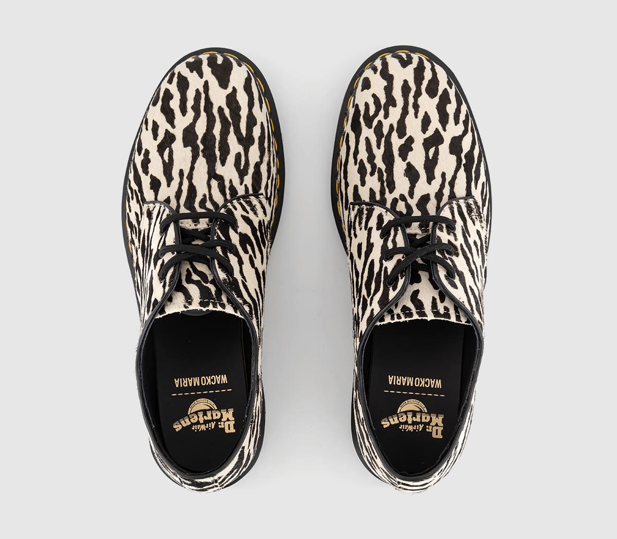 Dr. Martens1461 Wacko MariaWhite Black Tiger Camo Hair On