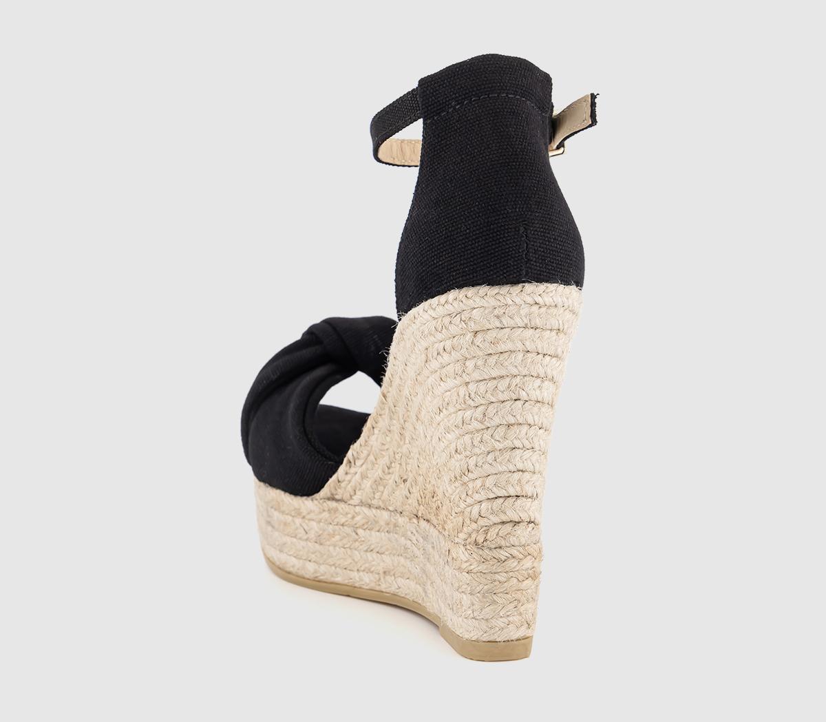 Gaimo for OFFICEPlatform Twist EspradrillesBlack Canvas