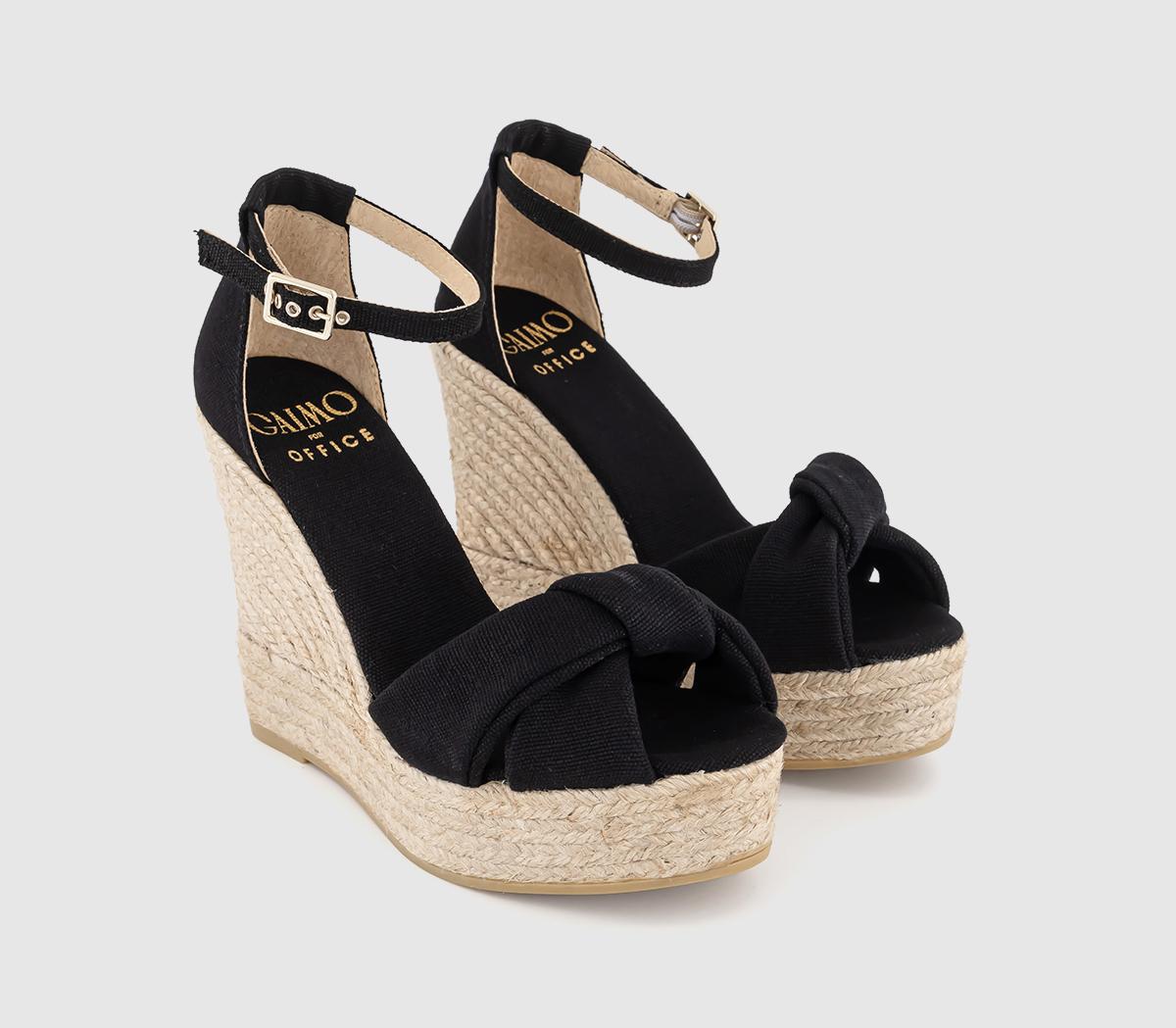 Gaimo for OFFICEPlatform Twist EspradrillesBlack Canvas