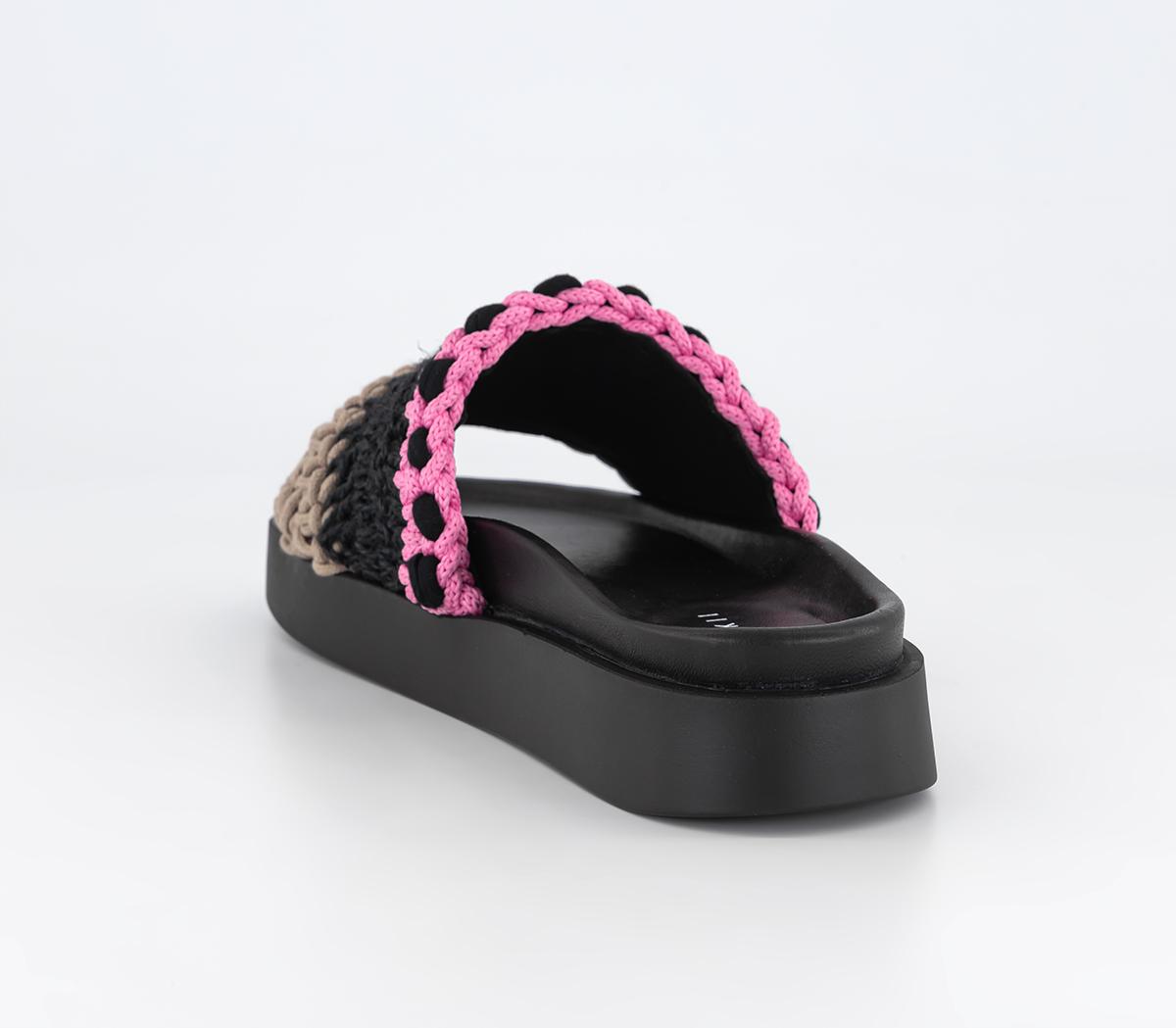 INUIKII Loose Knitted Slides Pink Women’s Sliders