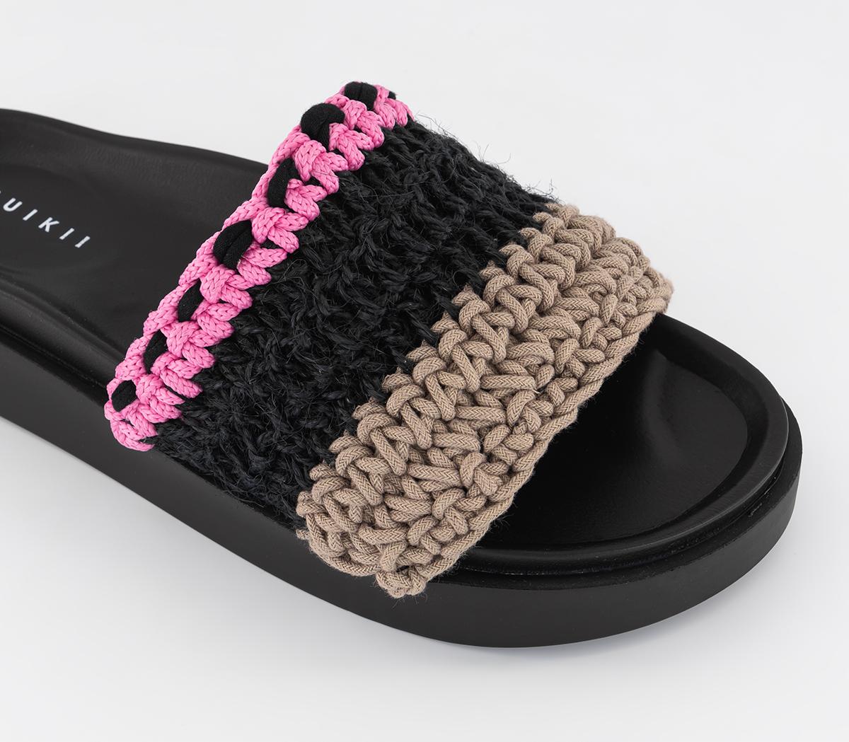 INUIKII Loose Knitted Slides Pink Women’s Sliders
