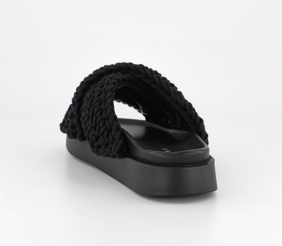 INUIKII Woven Sliders INUIKII Woven Sliders Black