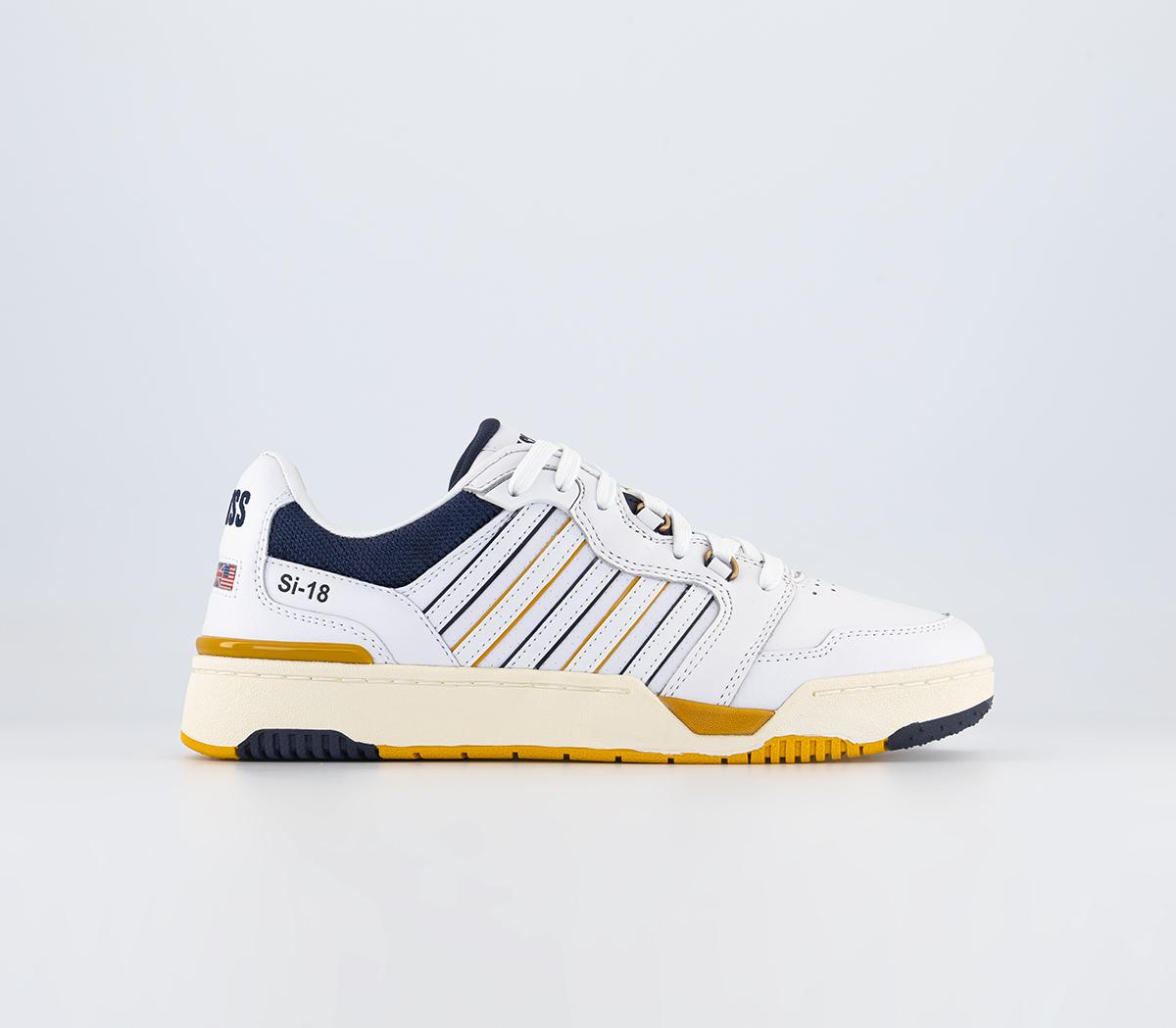 Si-18 Rival Trainers Brilliant White Navy Honey Gold