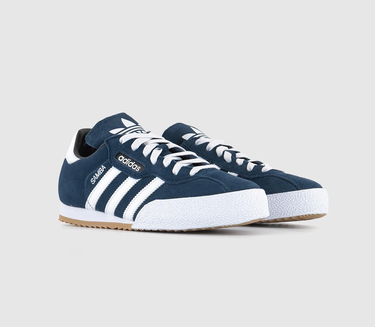 adidas Samba Super Suede Trainers Navy White Navy - Women's Trainers