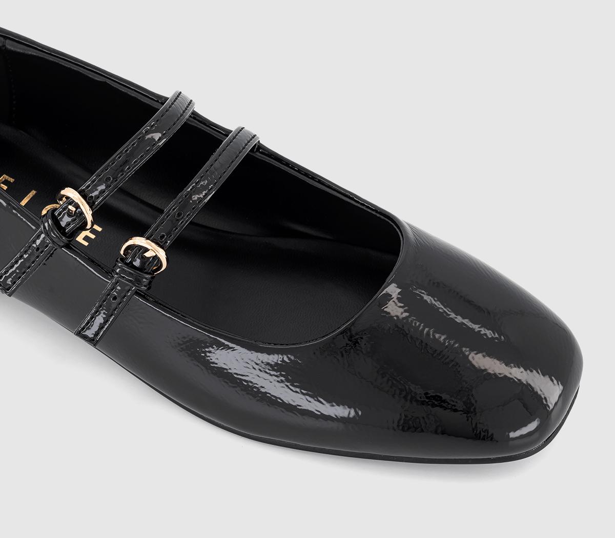 OFFICEFrenchkiss Patent Two Strap Mary JanesBlack Patent