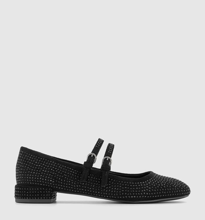 Black flat best sale office shoes