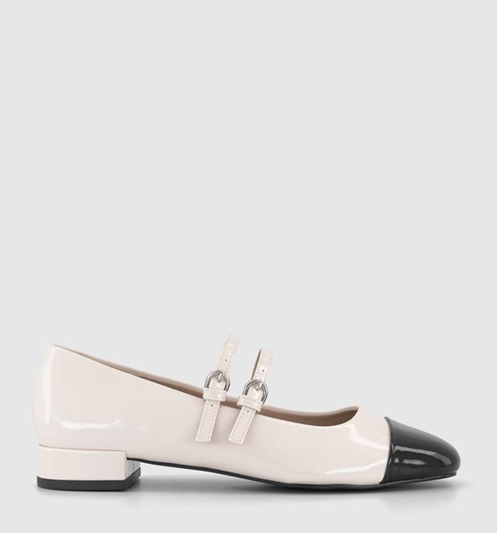OFFICE Frenchkiss Patent Two Strap Mary Janes Blackwhite Mix