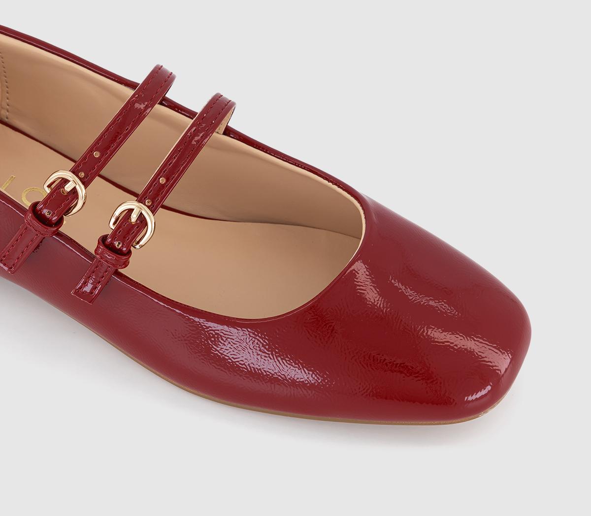 OFFICEFrenchkiss Patent Two Strap Mary JanesRed