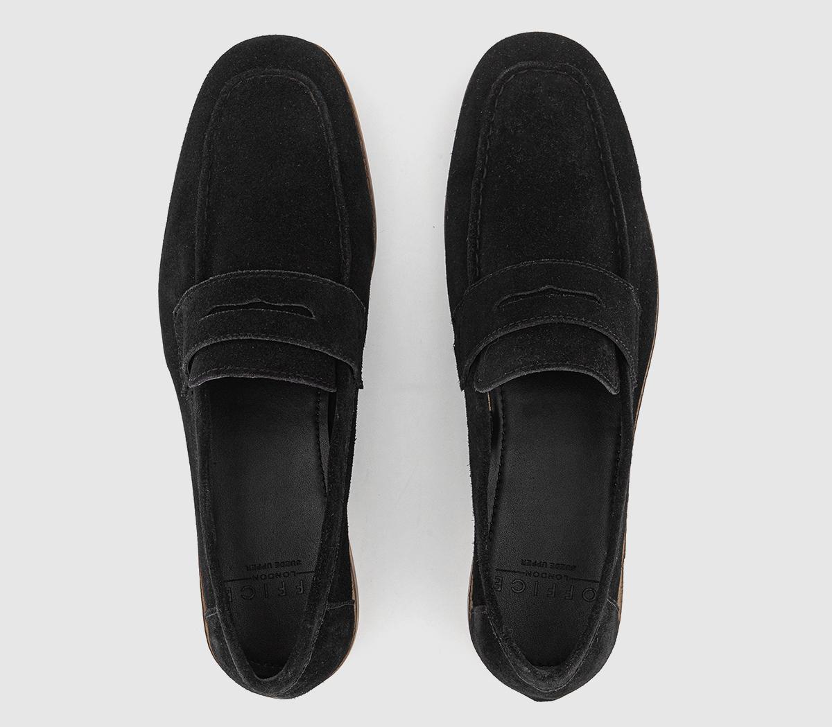 OFFICE Colbert Saddle Loafers Black Suede - Men’s Loafers