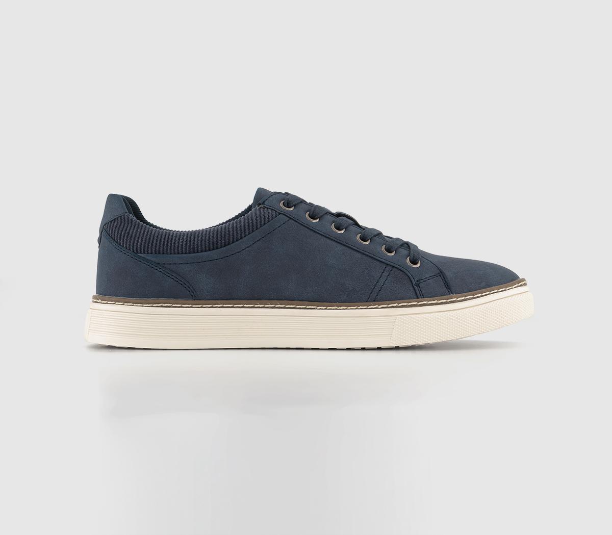Chatsworth Cord Collar Trainers Navy Blue