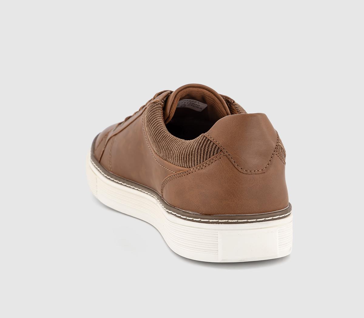 OFFICE Chatsworth Cord Collar Trainers Tan Men's Casual Shoes