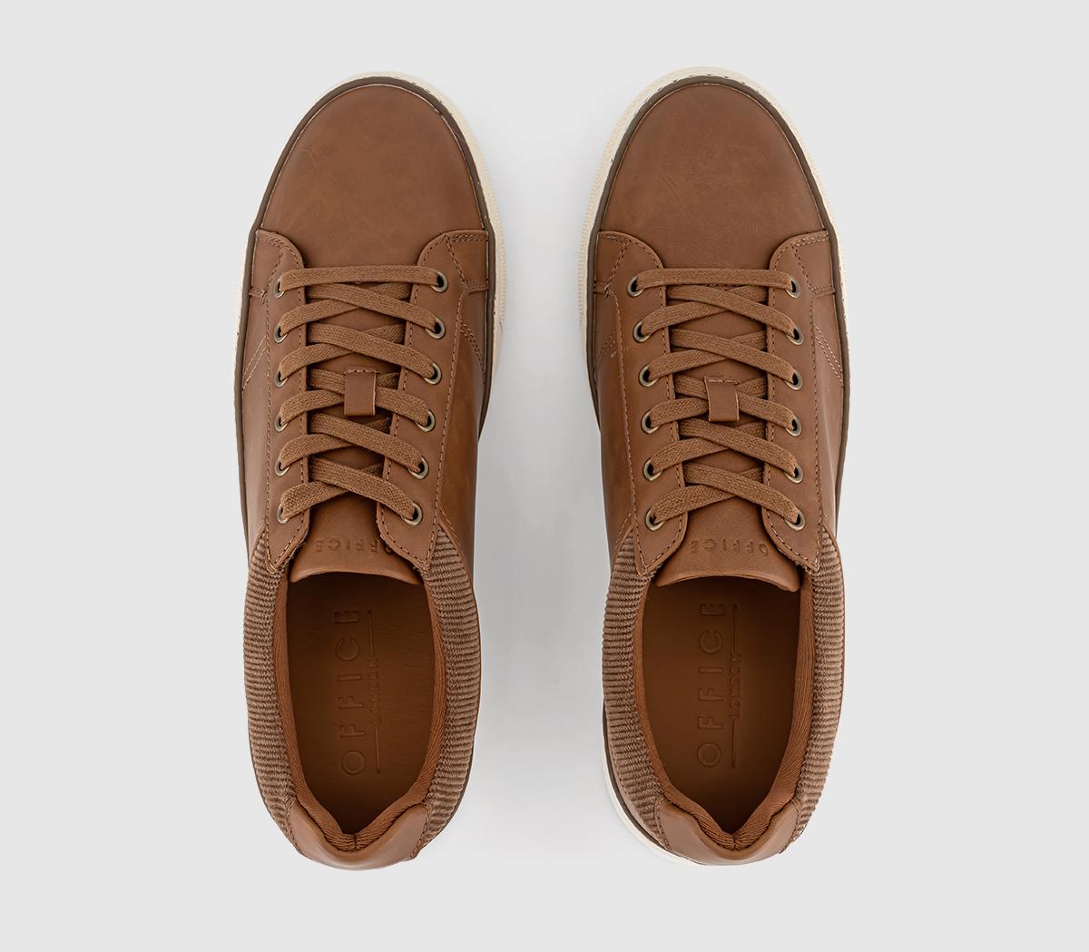 OFFICE Chatsworth Cord Collar Trainers Tan Men's Casual Shoes