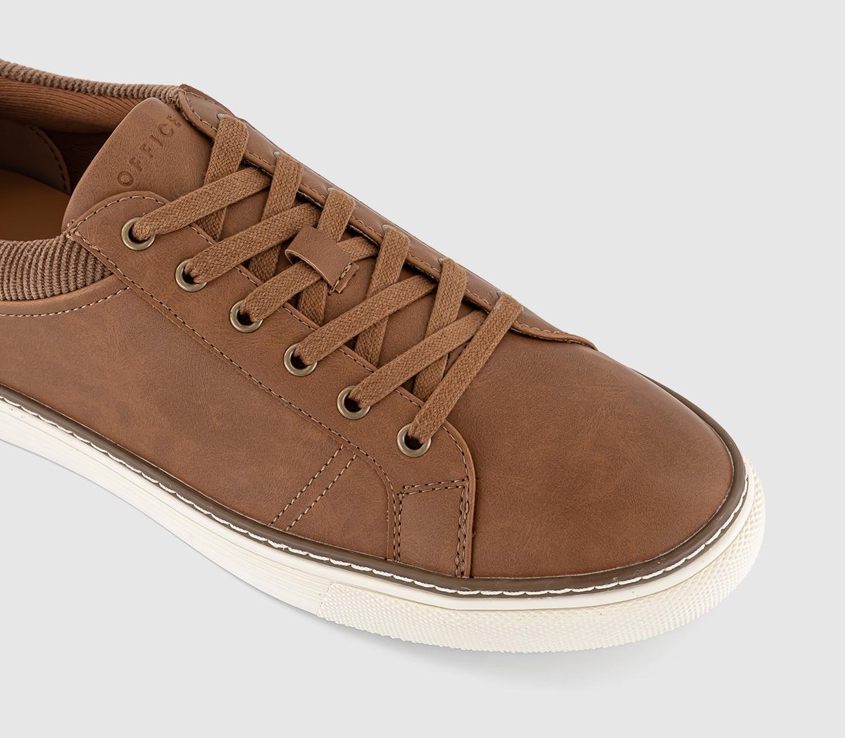 OFFICE Chatsworth Cord Collar Trainers Tan Men's Casual Shoes