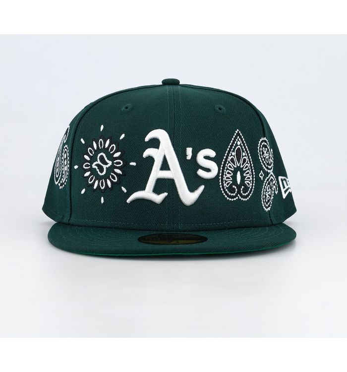 New Era Mlb 59fifty Paisley Fitted Cap Oakland Athletics In Multi
