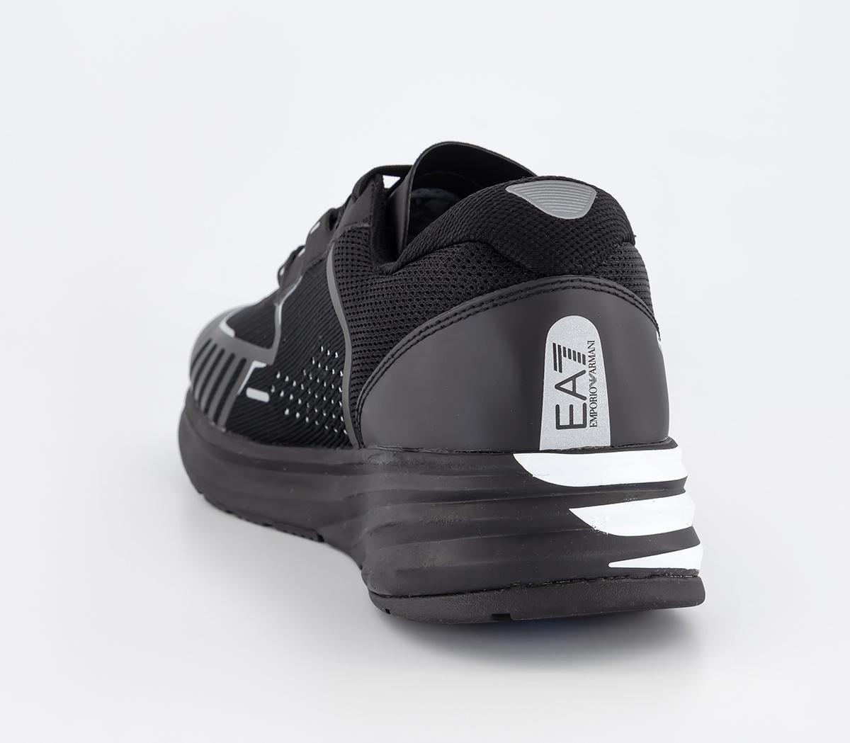 Emporio Armani Ea7 Crusher Distance Trainers Sneakers Mens Black 8 EA7 Emporio Armani Crusher Distance Trail triple black shoes  main image 3