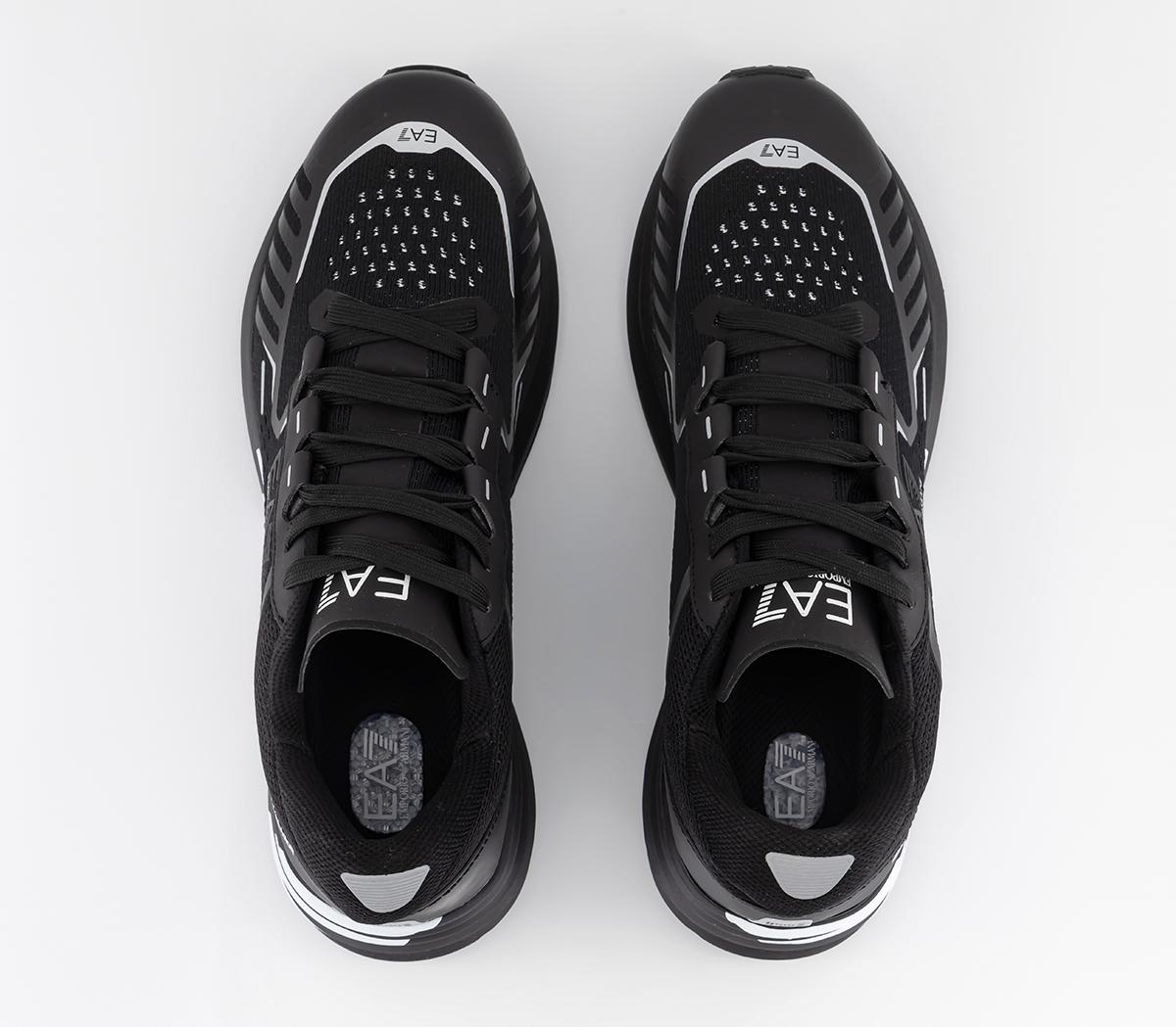 EA7 Emporio Armani EA7 Crusher Distance Reflex Trainers Black White ...