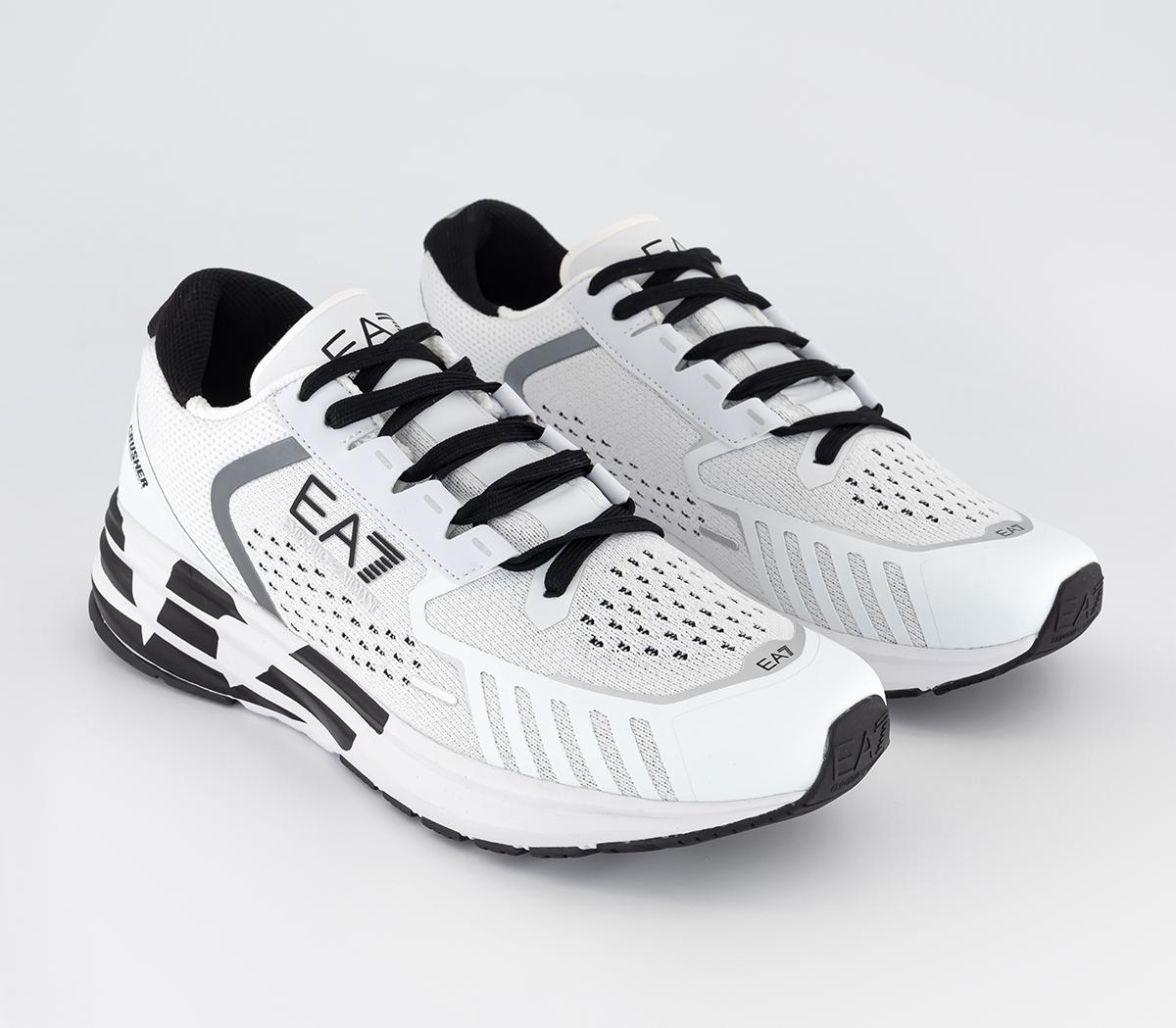 EA7 Emporio Armani EA7 Crusher Distance Reflex Trainers White Black ...