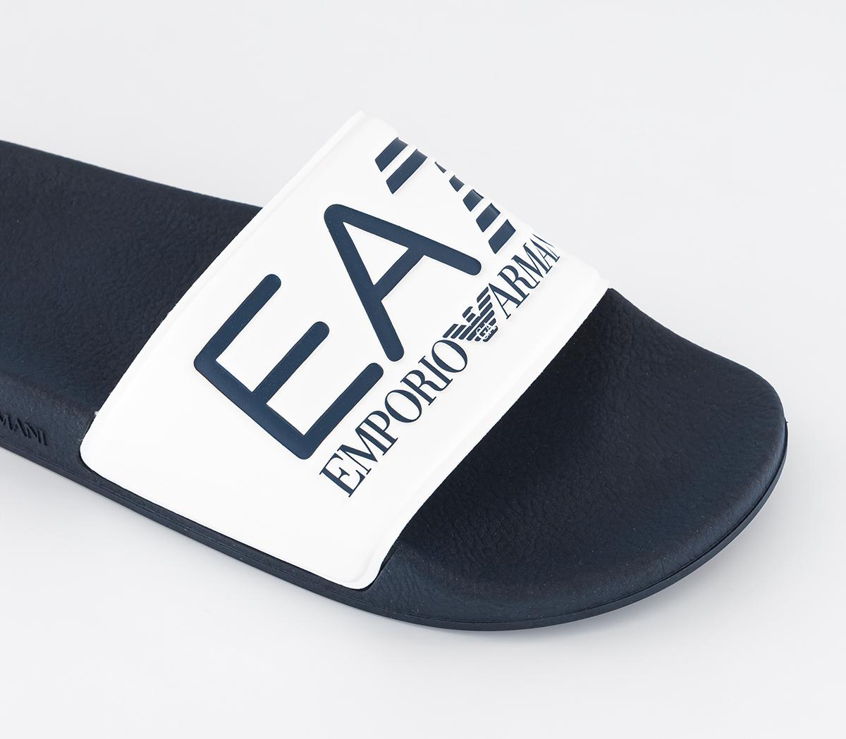 EA7 Emporio Armani EA7 Seaworld Slide White Navy - Men’s Sliders