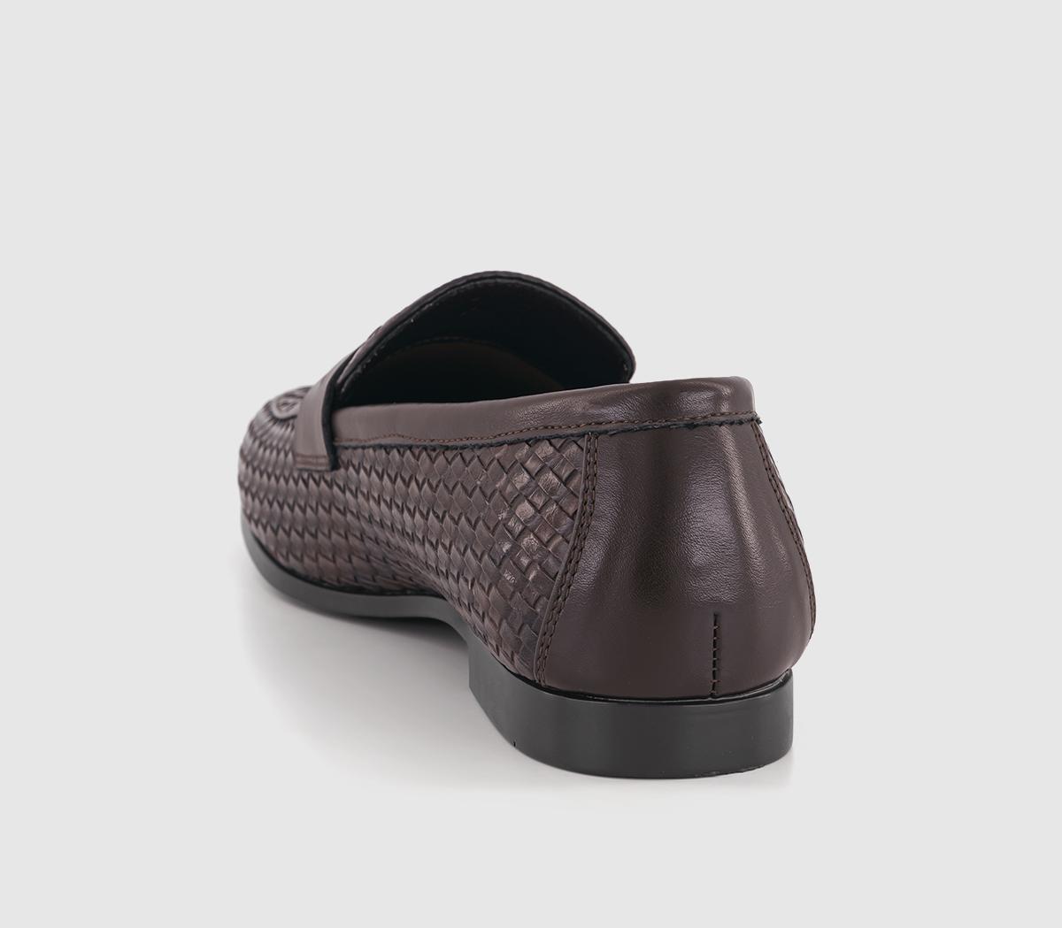 OFFICEMortimer Embossed Weave LoafersBrown