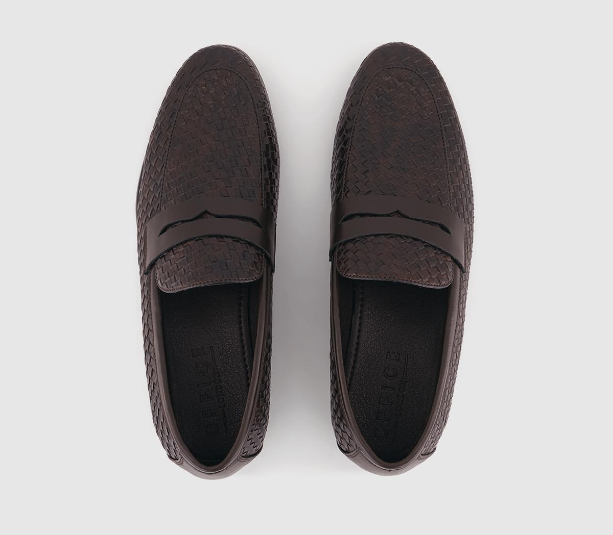 OFFICEMortimer Embossed Weave LoafersBrown
