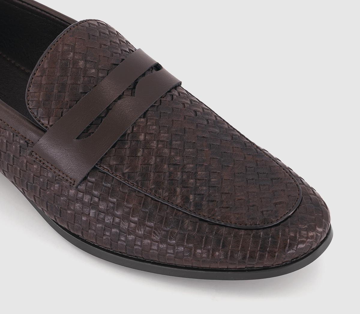 OFFICEMortimer Embossed Weave LoafersBrown