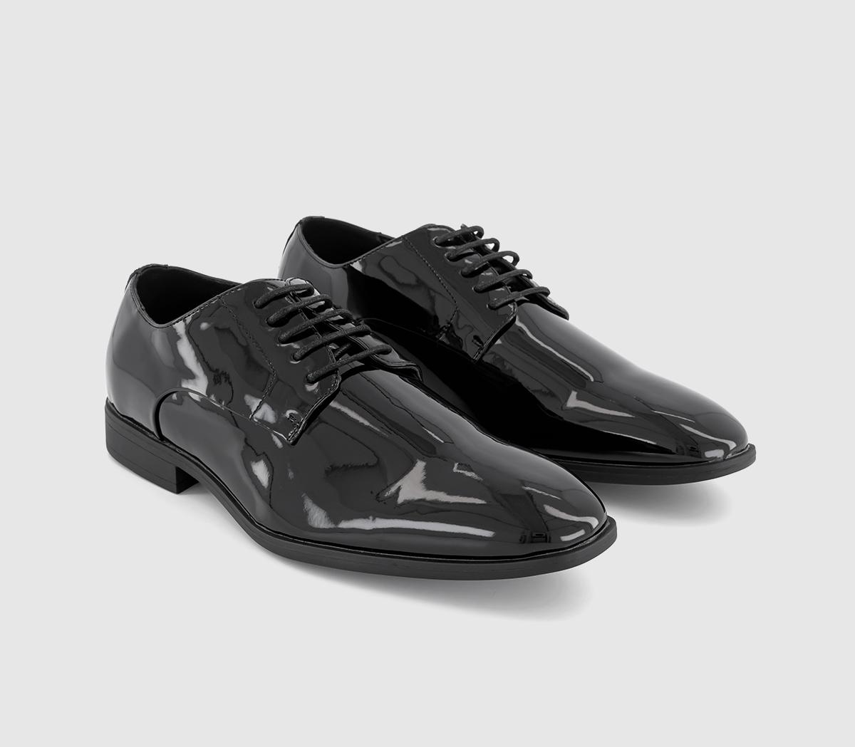 OFFICE Mens Moreland Patent Derby Shoes Black, 8