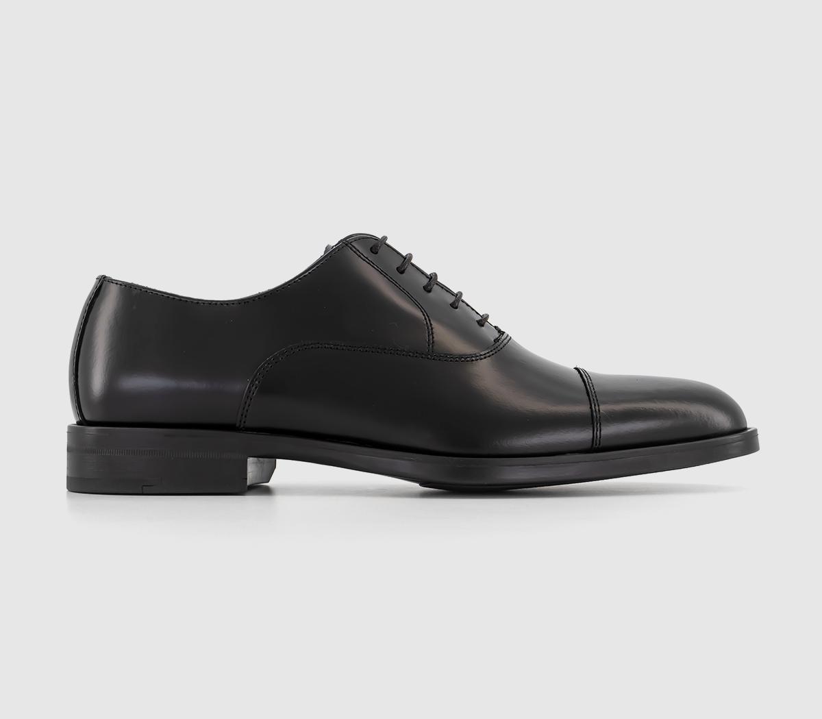 Paddington Oxford Toecap Shoes Black Leather