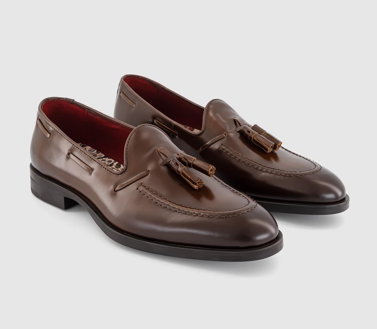 Poste Painswick Tassel Loafers Tan Leather - Men’s Loafers