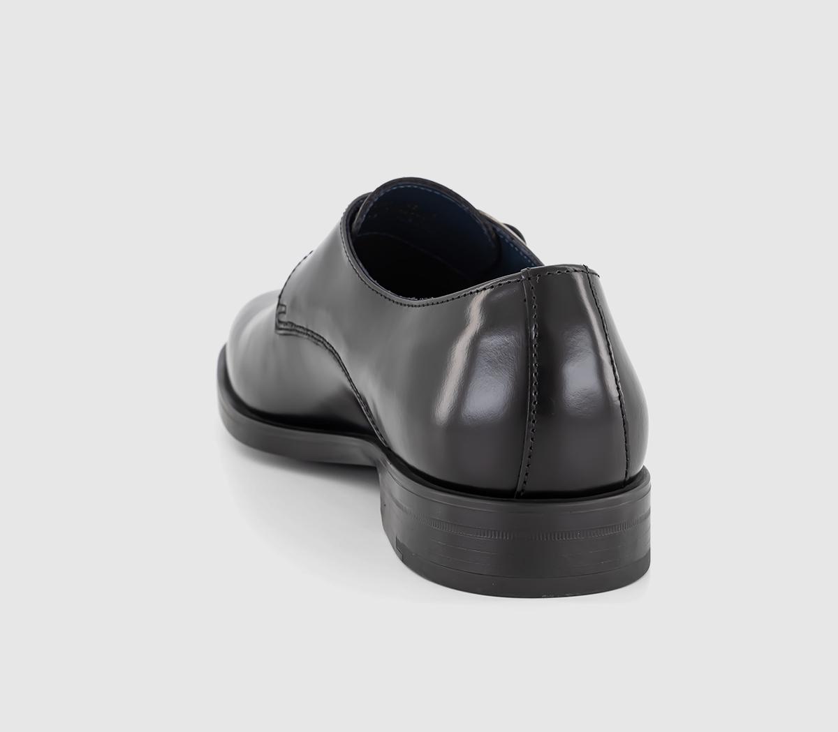 Poste Pierre Single Strap Monk Shoes Black Leather - Men’s Smart Shoes