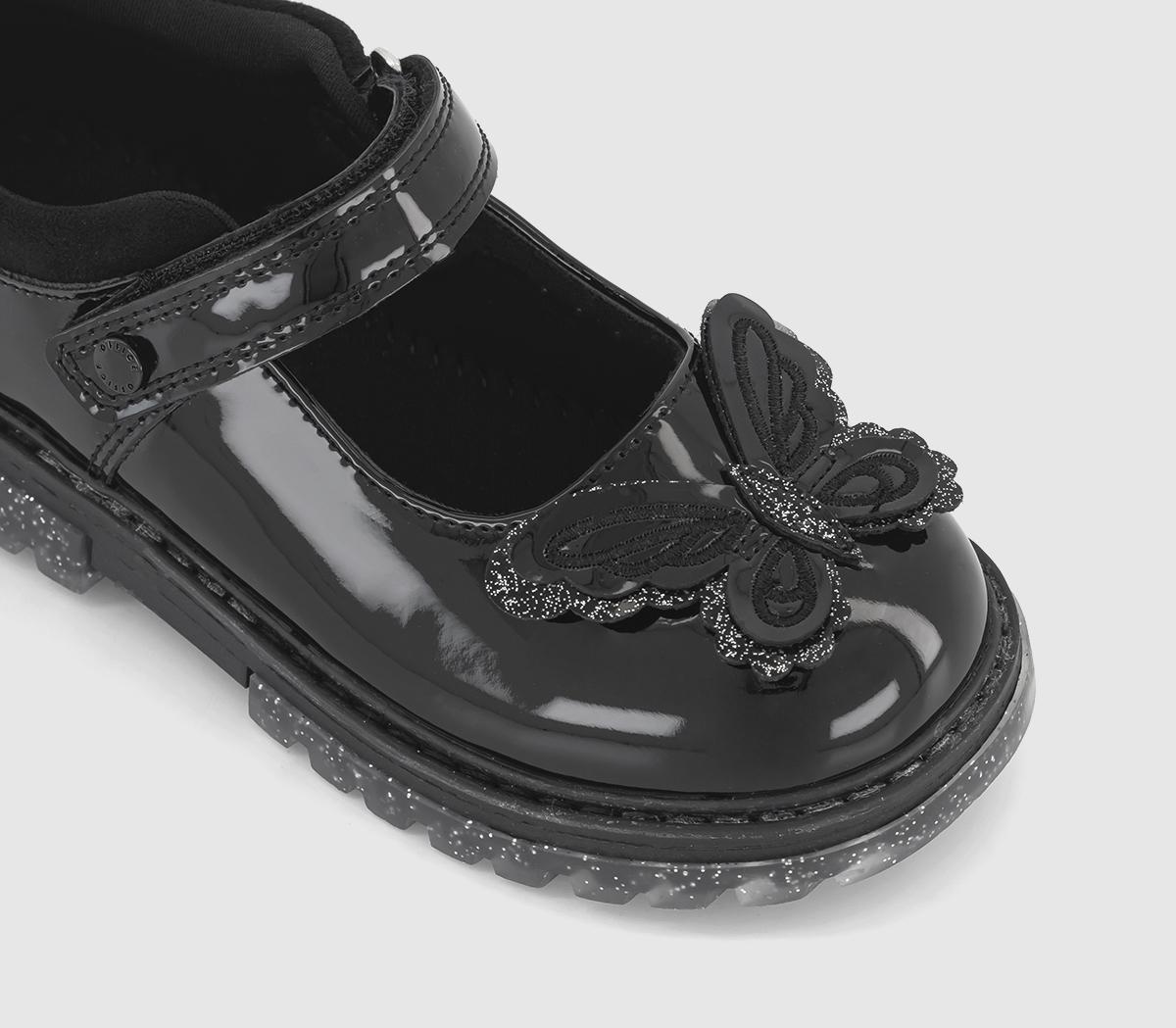 OFFICE KidsGala Butterfly Strap Infant ShoesBlack Patent