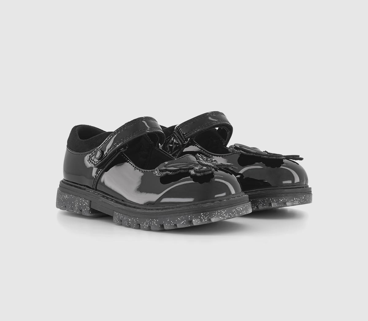 OFFICE KidsGala Butterfly Strap Infant ShoesBlack Patent