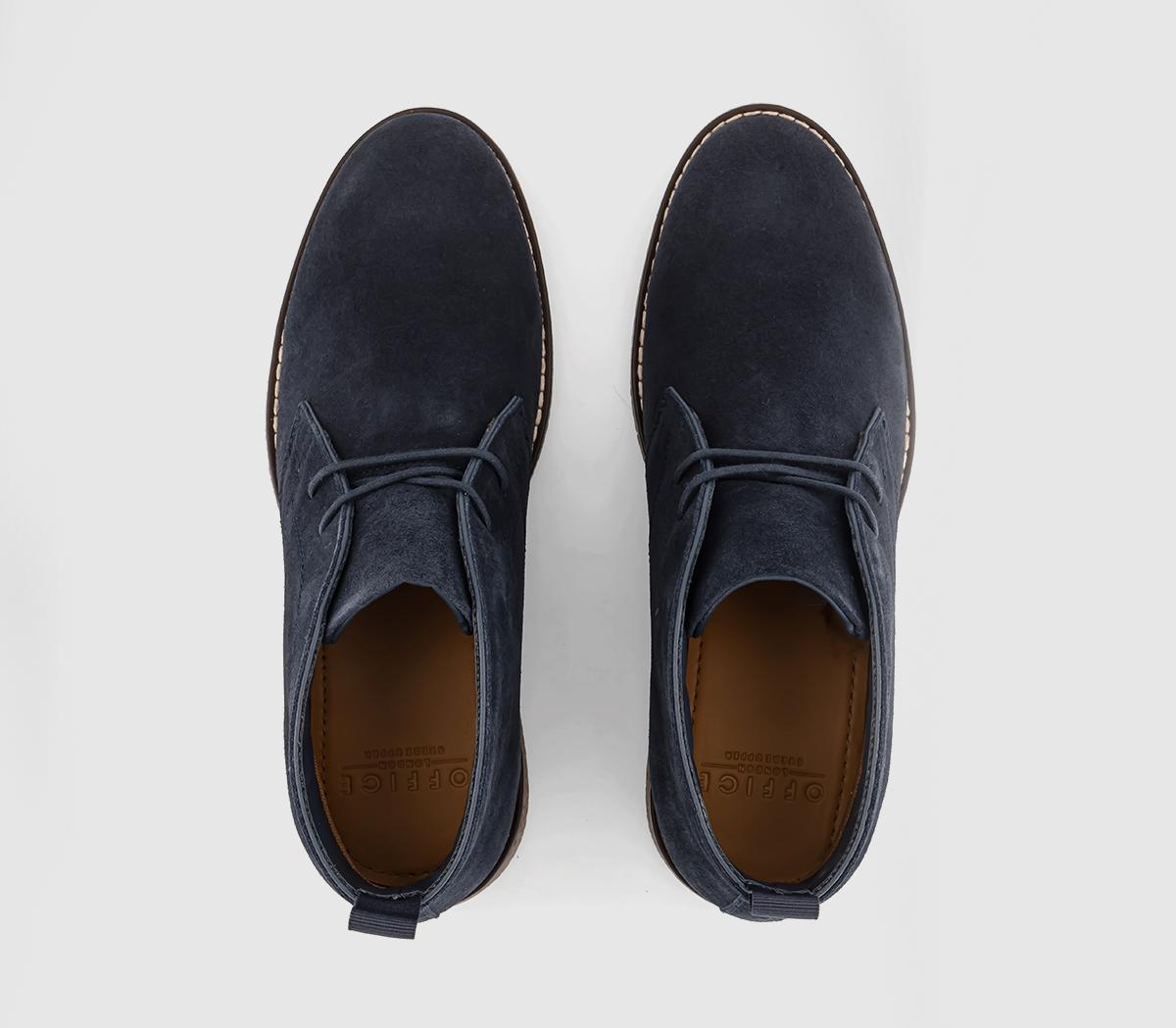 OFFICEByron Crepe Look Chukka BootsNavy Suede