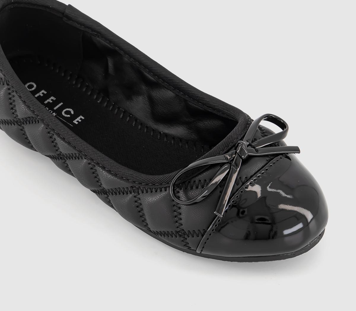 OFFICE KidsGarnet Quilted Ballerina ShoesBlack