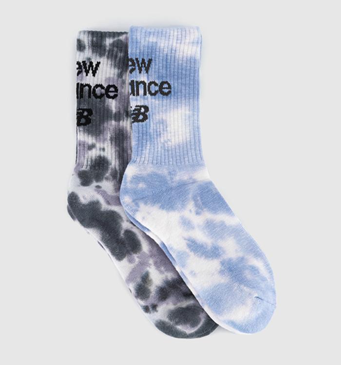 New Balance Socks Nb Tie Dye Midcalf Socks Blue Grey Multi