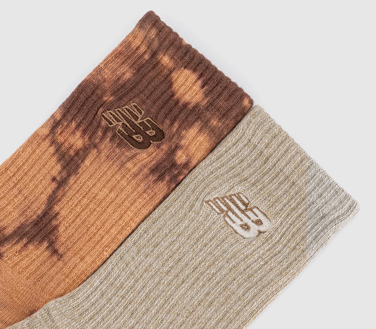 New Balance SocksNb Tie Dye Midcalf SocksBrown Multi