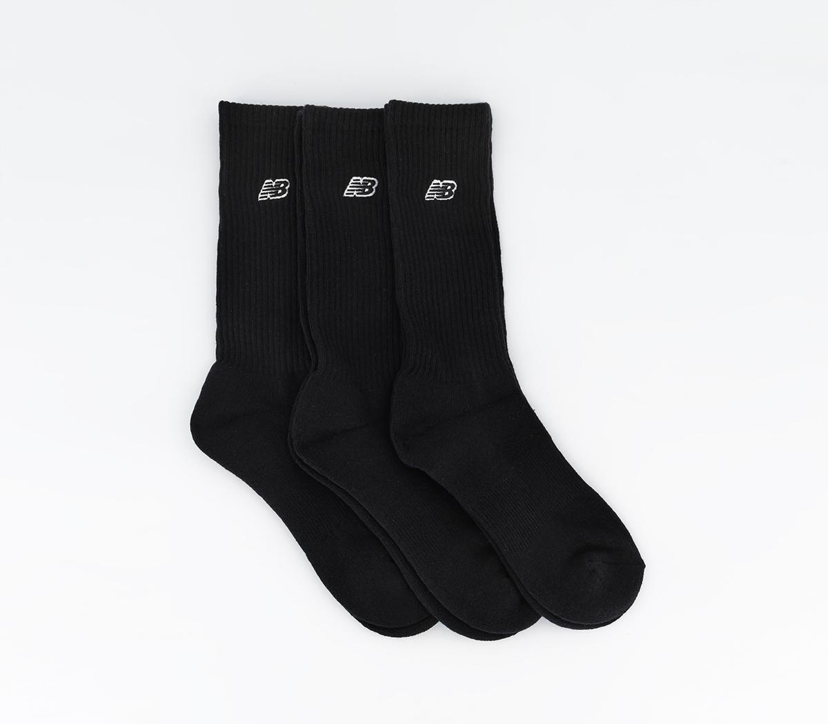 New Balance Socks Nb Patch Logo Crew Socks Black - Socks