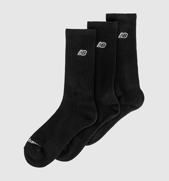 New Balance Socks New Balance Patch Logo Crew Socks Black White