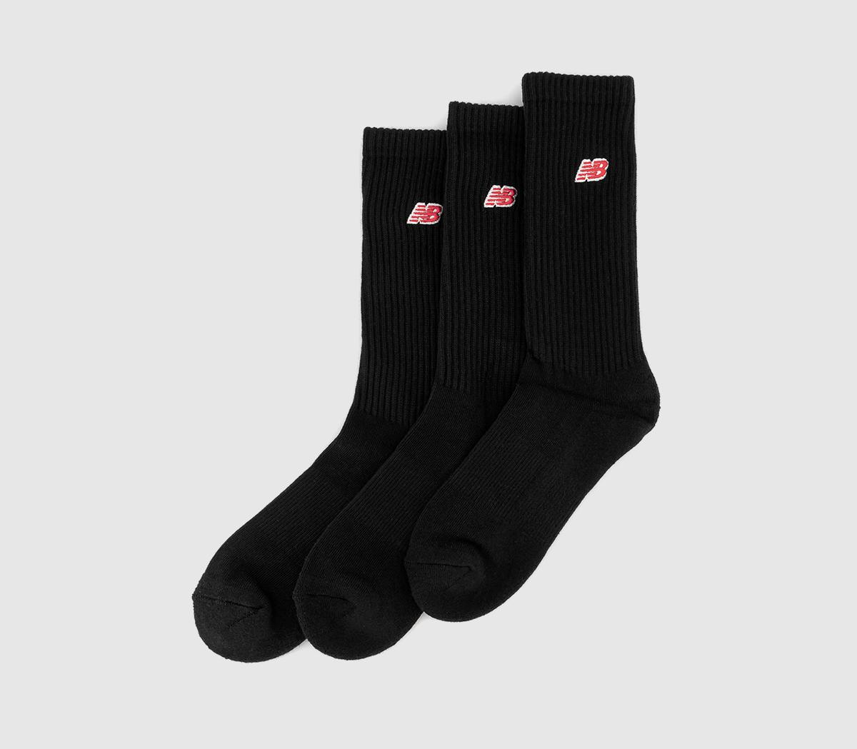 New Balance Socks Patch Logo Crew Black, L