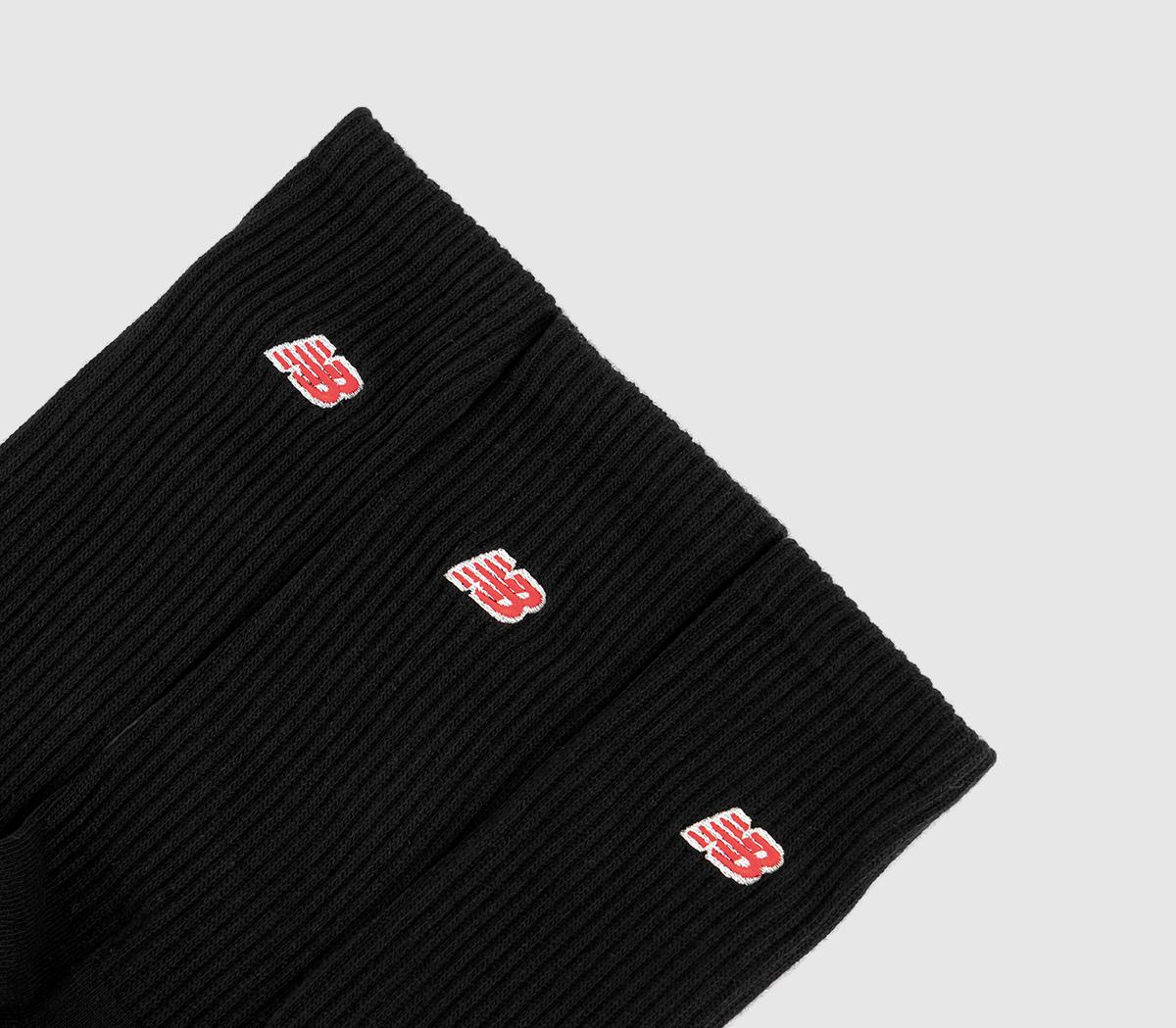 New Balance SocksNew Balance Patch Logo Crew SocksBlack