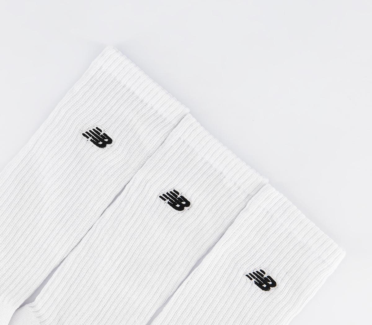 New Balance Socks Nb Patch Logo Crew Socks White - Socks