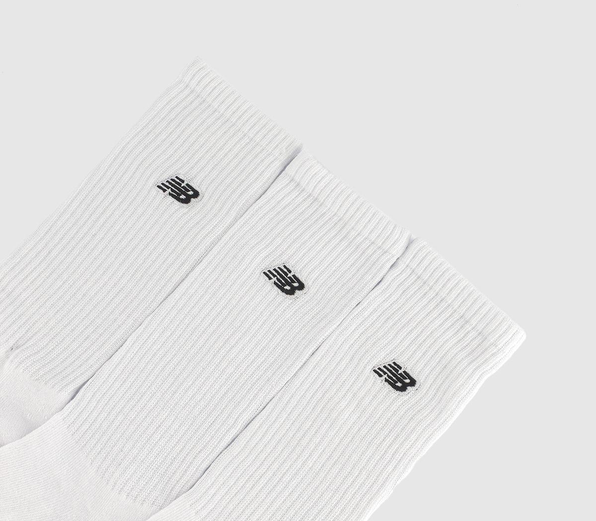 New Balance SocksNb Patch Logo Crew SocksWhite