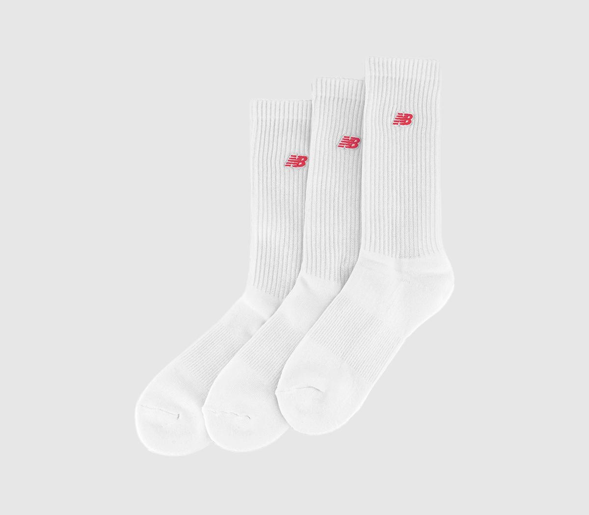 New Balance Socks Logo White, S