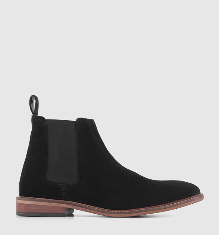 OFFICE Beacon Chelsea Boots Black Suede