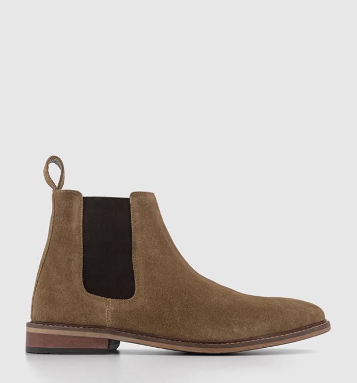 OFFICE Beacon Chelsea Boots Tan Suede