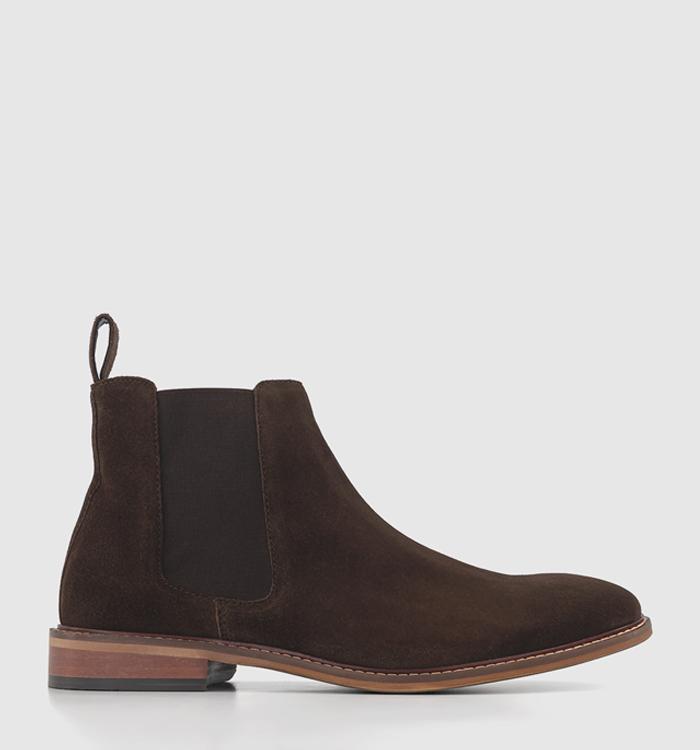 OFFICE Beacon Chelsea Boots Chocolate Suede