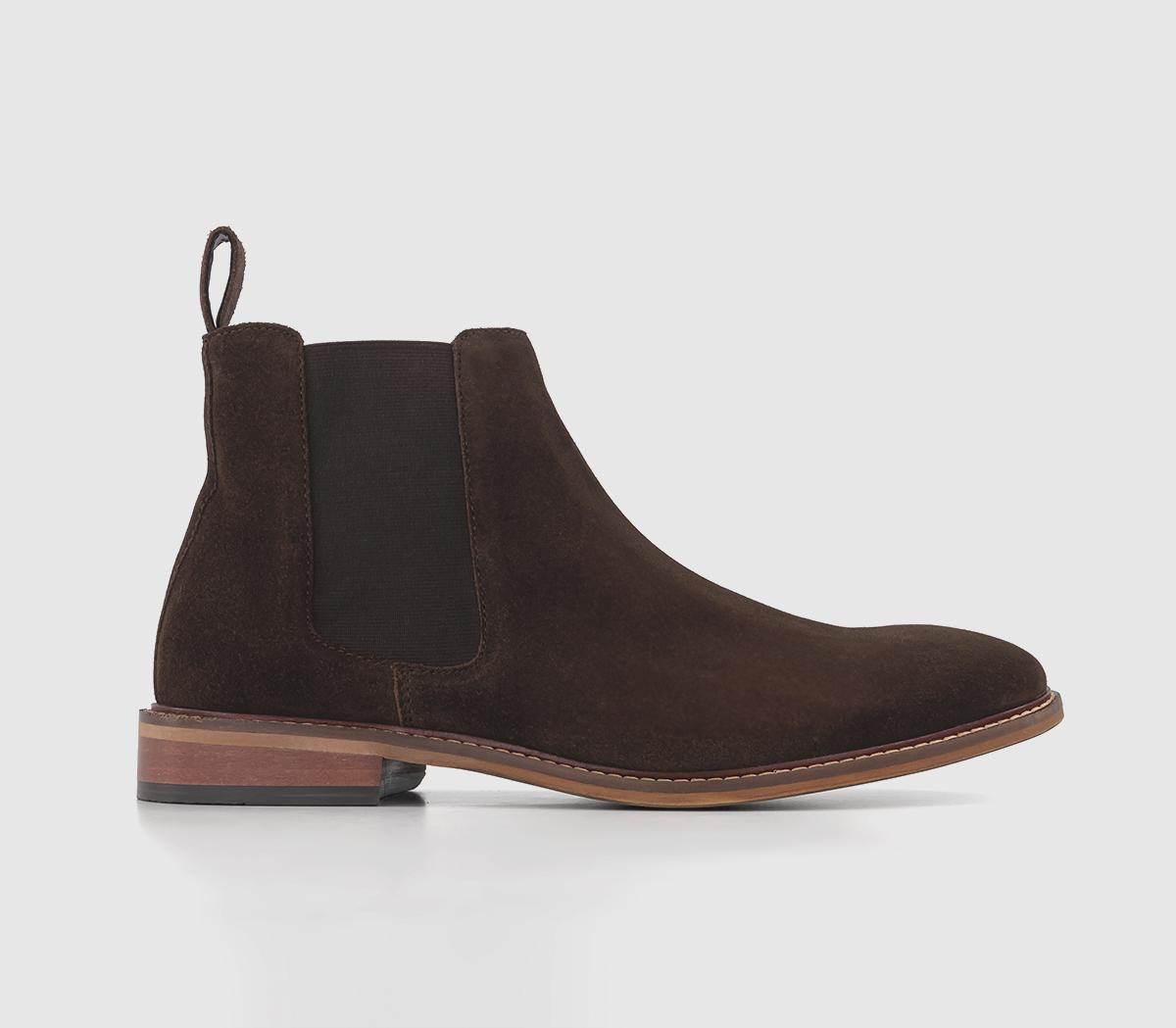 Beacon Chelsea Boots Chocolate Suede Brown