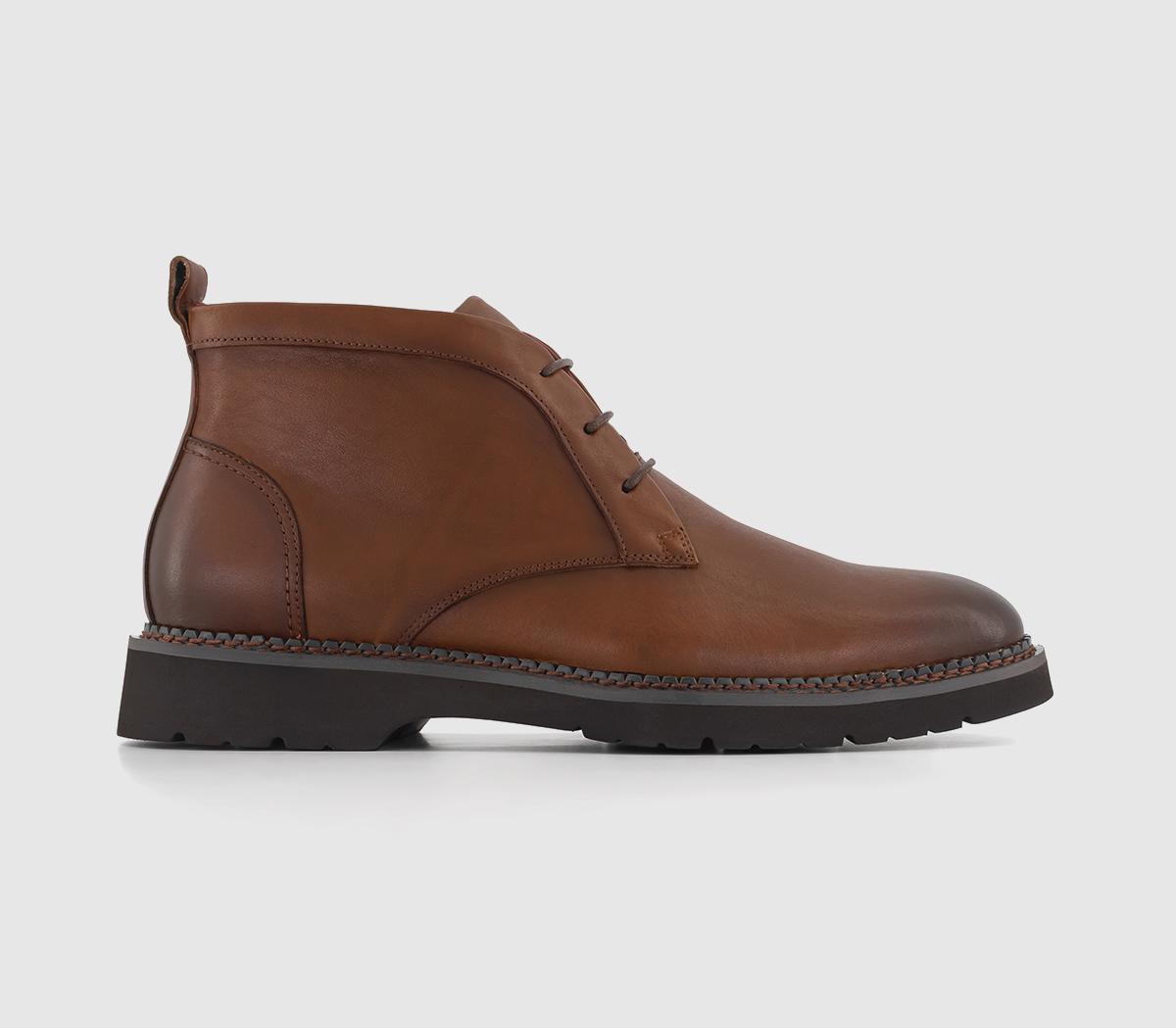 PostePetersham Contrast Outsole Chukka BootsTan Leather