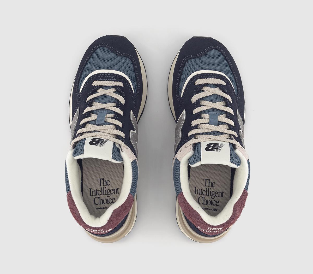 New Balance 574lg Trainers Blue Navy - New Balance 574