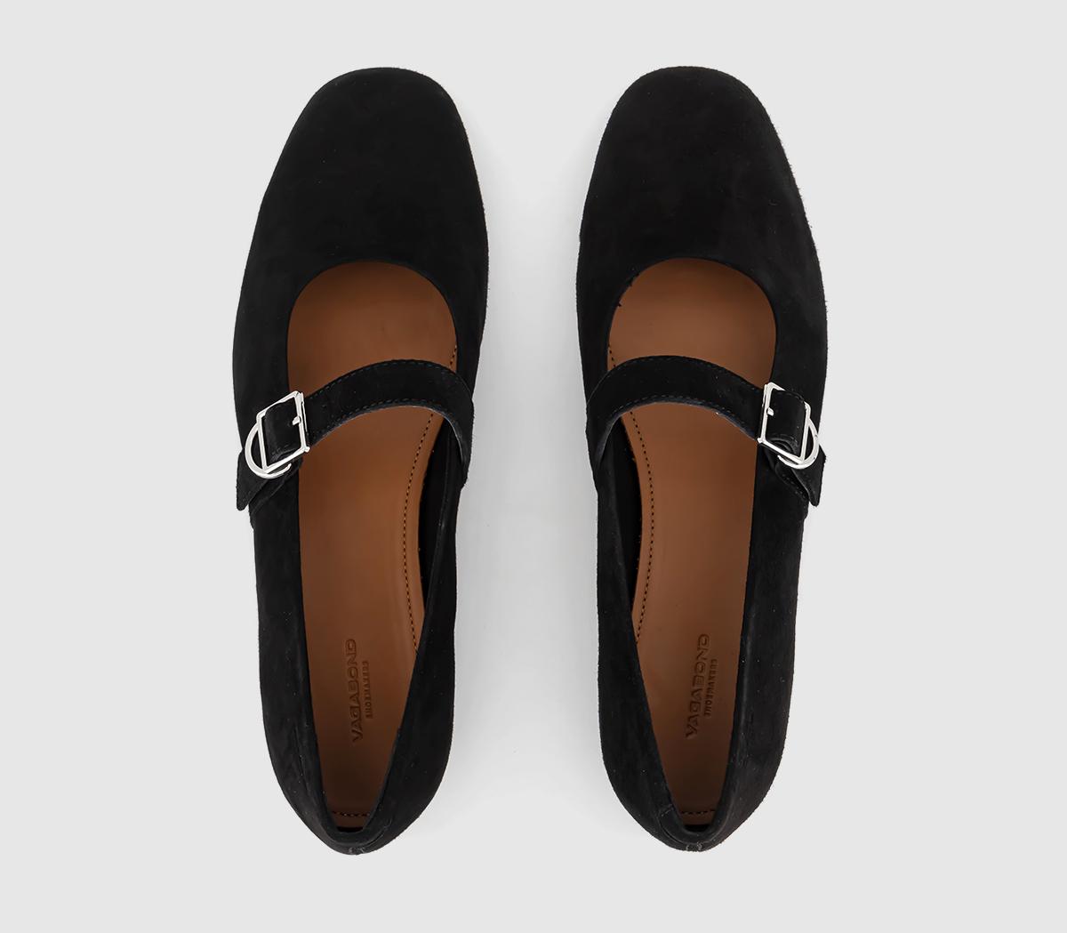 Vagabond Shoemakers Jolin Strap Ballerina Vagabond Shoemakers Jolin Strap Ballerina Black Suede